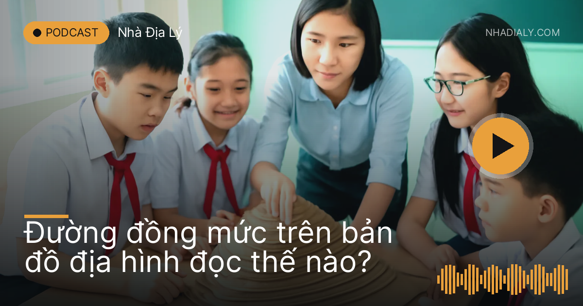 Mô hình đất sét nhiều tầng mô phỏng ngọn đồi và đường đồng mức